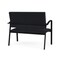 Lesro Newport 2 Seat Tandem Seating Metal Frame No Center Arms, Black, MD Black Upholstery NP1501 - alternate 2